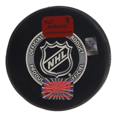 Bobby Hull Signed Blackhawks Logo Hockey Puck Inscribed "HOF 1983" (Hull) at PristineAuction.com Bobby Hull Signed Blackhawks Logo Hockey Puck Inscribed "HOF 1983" (Hull) at PristineAuction.com