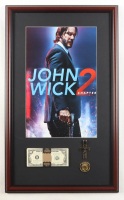 "John Wick: Chapter 2" Custom Framed Photo Display with Prop Money Stack & Prop Religious Marker at PristineAuction.com