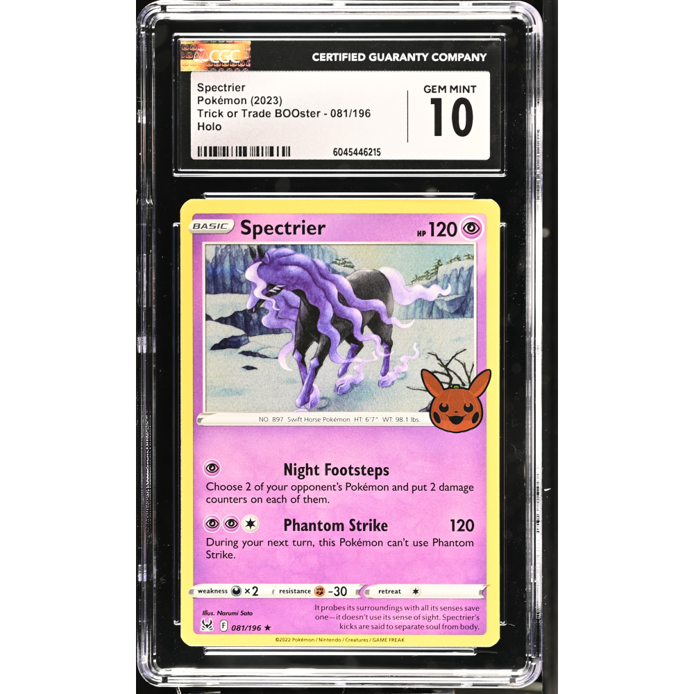 Spectrier 2023 Pokemon Trick Or Trade BOOster #081/196 (CGC 10) at PristineAuction.com