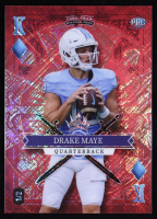 Drake Maye 2023 Wild Card 5 Card Draw Stacked Deck King Of Diamonds Red Cross Hatch Foil #SD-DM #1/2 RC at PristineAuction.com