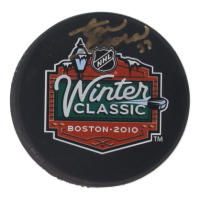 Zdeno Chara Signed 2010 Winter Classic Logo Hockey Puck (Chara) at PristineAuction.com