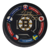 Patrice Bergeron Signed Bruins Limited Edition Olympic Logo Hockey Puck (Bergeron) at PristineAuction.com