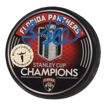 Brad Marchand Signed Panthers 2025 Stanley Cup Champions Commemorative Logo Hockey Puck (Marchand) at PristineAuction.com Brad Marchand Signed Panthers 2025 Stanley Cup Champions Commemorative Logo Hockey Puck (Marchand) at PristineAuction.com
