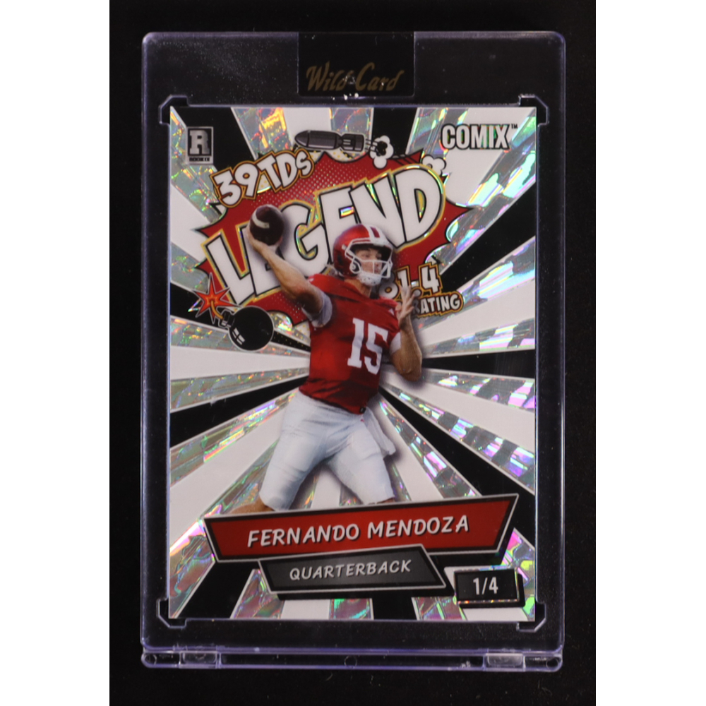 Fernando Mendoza 2025 Wild Card Comix Legend Island Foil Silver #FM03 #1/4 RC at PristineAuction.com