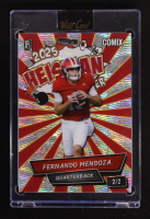 Fernando Mendoza 2025 Wild Card Comix Heisman CD Disc Foil Silver #FM01 #2/2 RC at PristineAuction.com