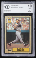 Barry Bonds 1987 Topps #320 RC (BCCG 10) at PristineAuction.com
