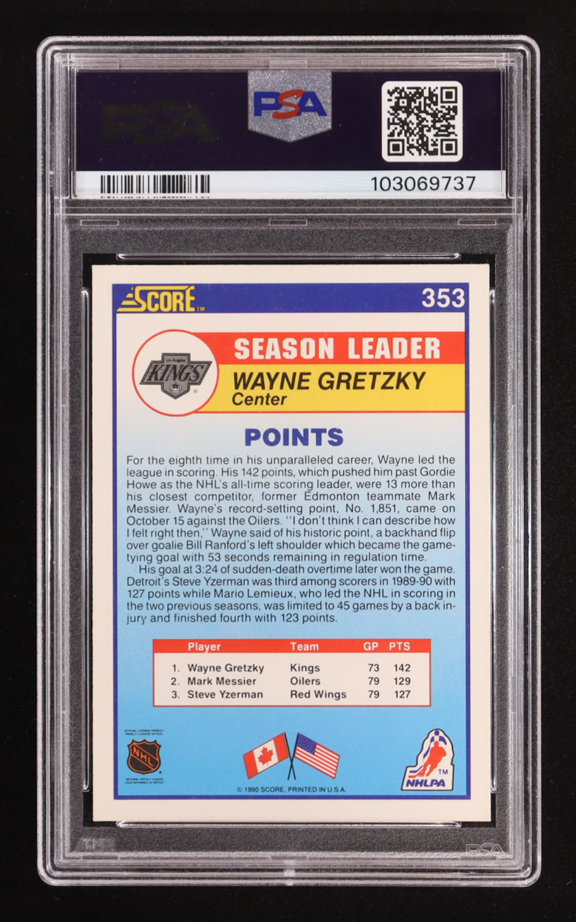Wayne Gretzky 1990-91 Score #353 LL (PSA 9) at PristineAuction.com Wayne Gretzky 1990-91 Score #353 LL (PSA 9) at PristineAuction.com