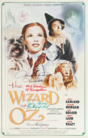 "The Wizard of Oz" 16x24 Poster Cast-Signed & Inscribed By (4) with Mickey Carroll, Jerry Maren, Karl Slover & Donna Stewart Hardway (JSA) at PristineAuction.com