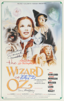"The Wizard of Oz" 16x24 Poster Cast-Signed & Inscribed By (4) with Mickey Carroll, Jerry Maren, Karl Slover & Donna Stewart Hardway (JSA) at PristineAuction.com