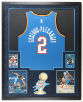 Shai Gilegeous-Alexander Signed Custom Framed Jersey Display with Photos (JSA) at PristineAuction.com