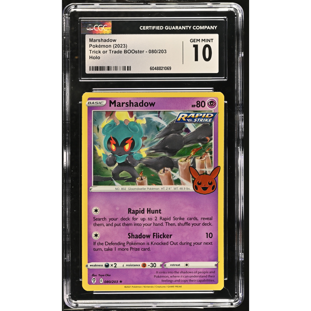 Marshadow 2023 Pokemon Trick Or Trade BOOster #080/203 (CGC 10) at PristineAuction.com