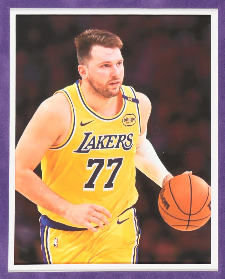 Luka Doncic Signed Custom Framed Jersey Display with Photos (JSA) at PristineAuction.com Luka Doncic Signed Custom Framed Jersey Display with Photos (JSA) at PristineAuction.com