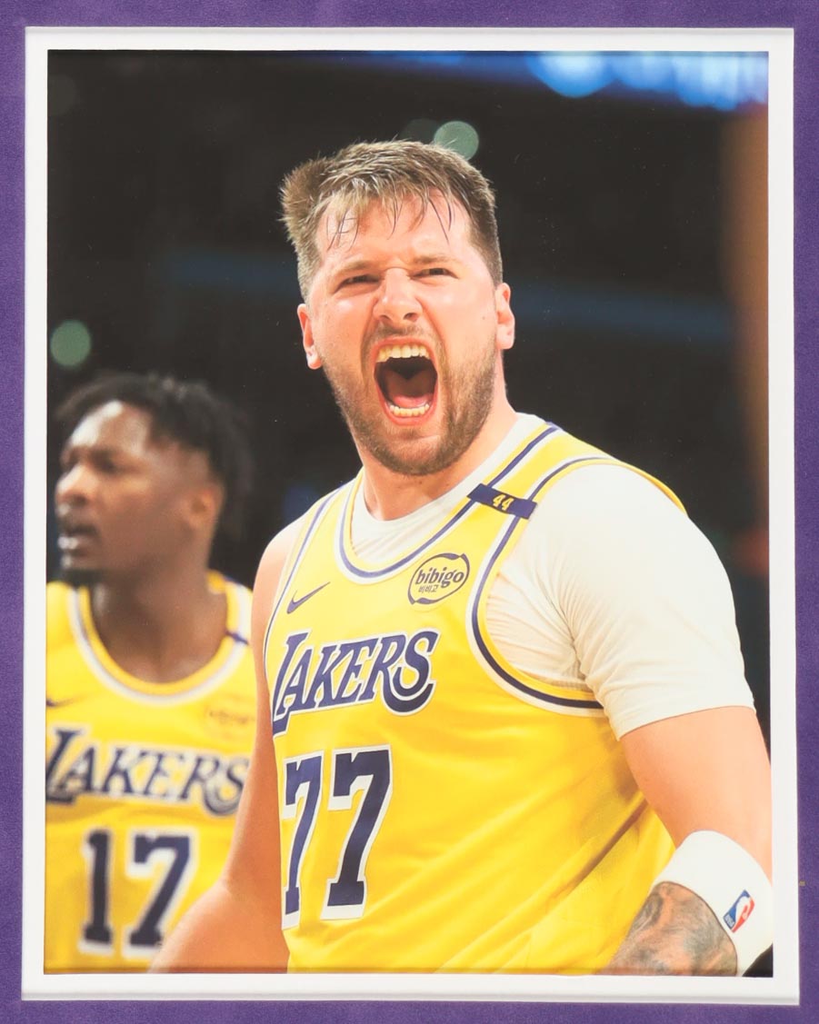 Luka Doncic Signed Custom Framed Jersey Display with Photos (JSA) at PristineAuction.com Luka Doncic Signed Custom Framed Jersey Display with Photos (JSA) at PristineAuction.com