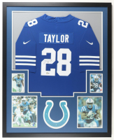 Jonathan Taylor Signed Custom Framed Colts Authentic Nike Jersey Display with Photos (Beckett) at PristineAuction.com