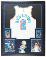 Shai Gilegeous-Alexander Signed Custom Framed Jersey Display with Photos (JSA) at PristineAuction.com