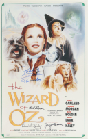 "The Wizard of Oz" 16x24 Poster Cast-Signed & Inscribed By (4) with Mickey Carroll, Jerry Maren, Karl Slover & Donna Stewart Hardway (JSA) at PristineAuction.com
