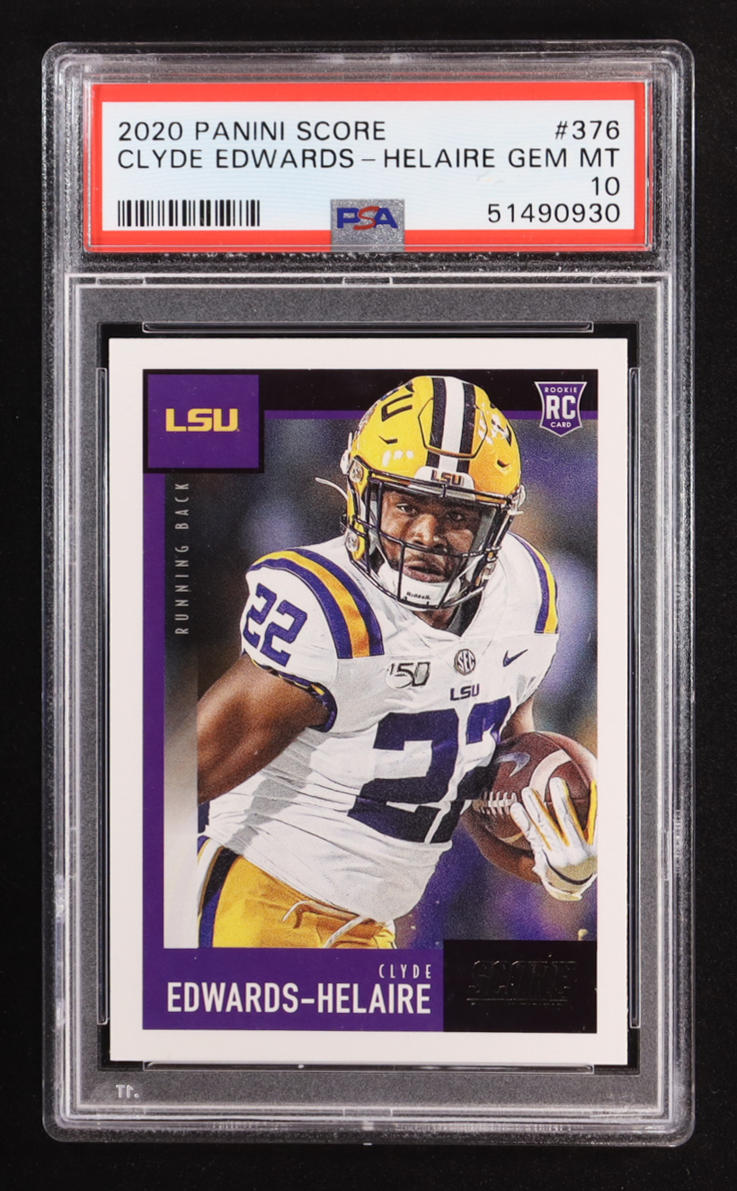 Clyde Edwards-Helaire 2020 Score #376 RC (PSA 10) at PristineAuction.com Clyde Edwards-Helaire 2020 Score #376 RC (PSA 10) at PristineAuction.com