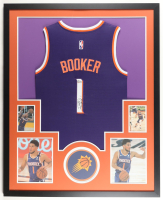 Devin Booker Signed Custom Framed Jersey Display with Photos (Beckett) at PristineAuction.com