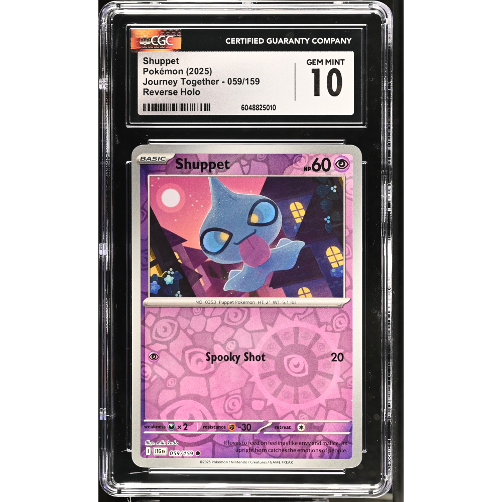 Shuppet 2025 Pokemon Journey Together #059/159 (CGC 10) at PristineAuction.com