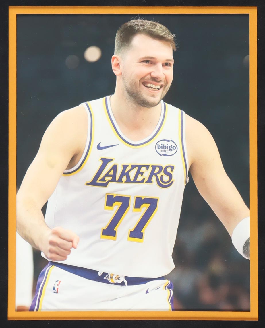 Luka Doncic Signed Custom Framed Jersey Display with Photos (JSA) at PristineAuction.com Luka Doncic Signed Custom Framed Jersey Display with Photos (JSA) at PristineAuction.com