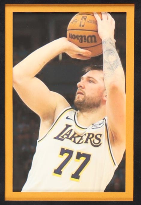 Luka Doncic Signed Custom Framed Jersey Display with Photos (JSA) at PristineAuction.com Luka Doncic Signed Custom Framed Jersey Display with Photos (JSA) at PristineAuction.com