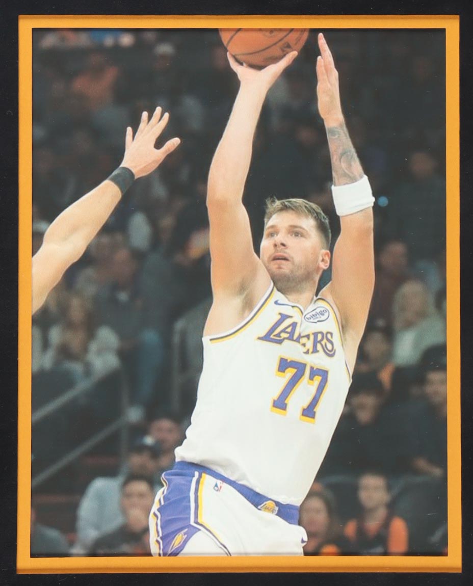 Luka Doncic Signed Custom Framed Jersey Display with Photos (JSA) at PristineAuction.com Luka Doncic Signed Custom Framed Jersey Display with Photos (JSA) at PristineAuction.com