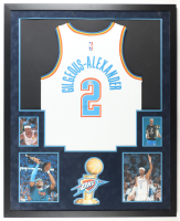 Shai Gilegeous-Alexander Signed Custom Framed Jersey Display with Photos (JSA) at PristineAuction.com