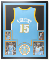 Carmelo Anthony Signed Custom Framed Jersey Display with Photos (Beckett) at PristineAuction.com