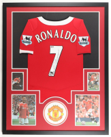 Cristiano Ronaldo Signed Custom Framed Jersey Display with Photos (Beckett) at PristineAuction.com