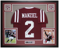 Johnny Manziel Signed Custom Framed Jersey Display Inscribed "12 HT" (Beckett) at PristineAuction.com