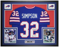 OJ Simpson Signed Custom Framed Jersey Display Inscribed "HOF 85" (JSA) at PristineAuction.com