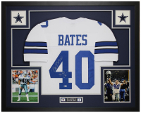 Bill Bates Signed Custom Framed Jersey Display Inscribed "3x SB Champ" (Beckett) at PristineAuction.com