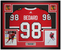 Connor Bedard Signed Blackhawks Custom Framed Adidas Authentic Jersey Display (Fanatics) at PristineAuction.com
