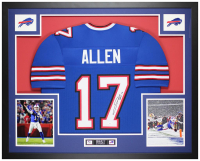 Josh Allen Signed Custom Framed Jersey Display (JSA) at PristineAuction.com