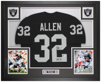 Marcus Allen Signed Custom Framed Jersey Display Inscribed "HOF 03" (Beckett) at PristineAuction.com