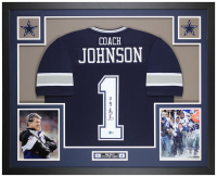 Jimmy Johnson Signed Custom Framed Jersey Display (Beckett) at PristineAuction.com