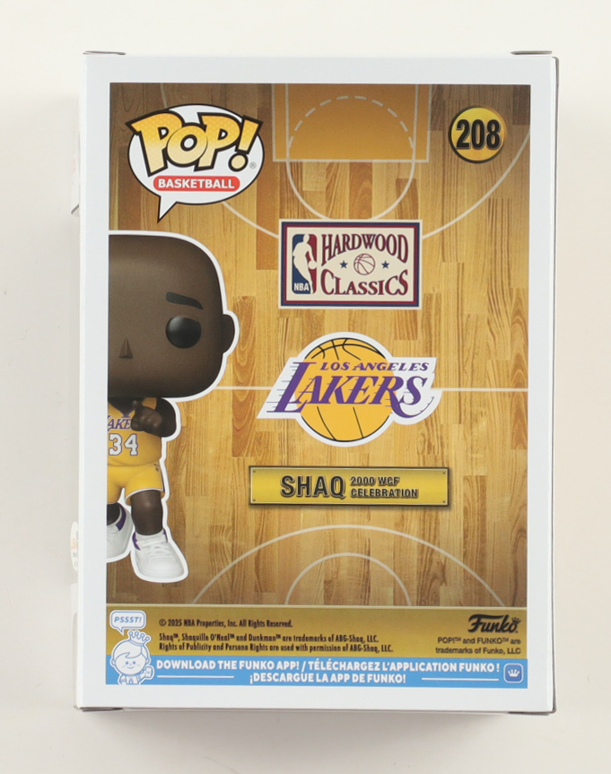 Shaquille O'Neal Signed Lakers #208 Shaq 2000 WCF Celebration Funko Pop! Vinyl Figure (JSA) at PristineAuction.com Shaquille O'Neal Signed Lakers #208 Shaq 2000 WCF Celebration Funko Pop! Vinyl Figure (JSA) at PristineAuction.com