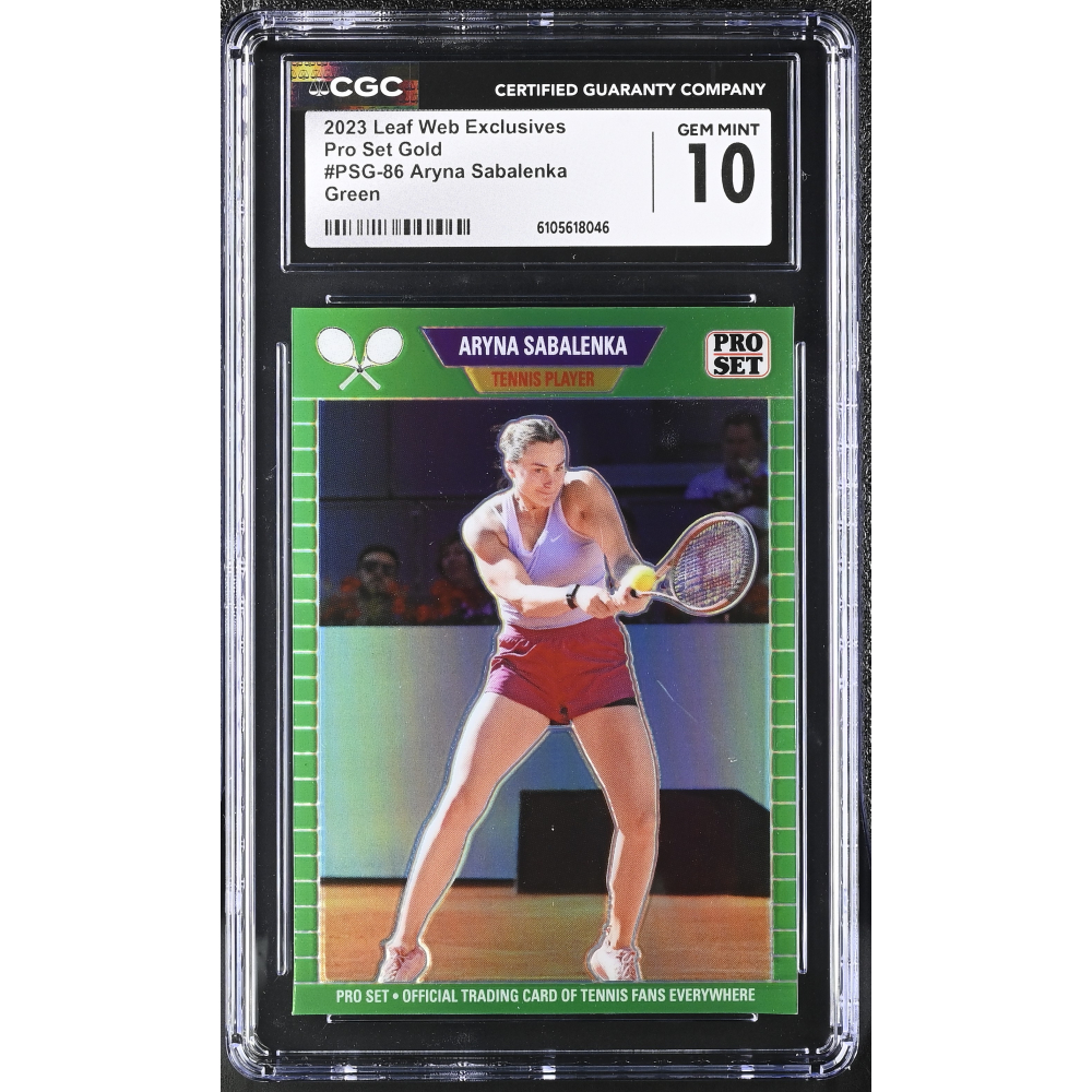 Aryna Sabalenka 2023 Leaf Web Exclusives Pro Set Green #PSG-86 #03/10 (CGC GEM MINT 10) at PristineAuction.com