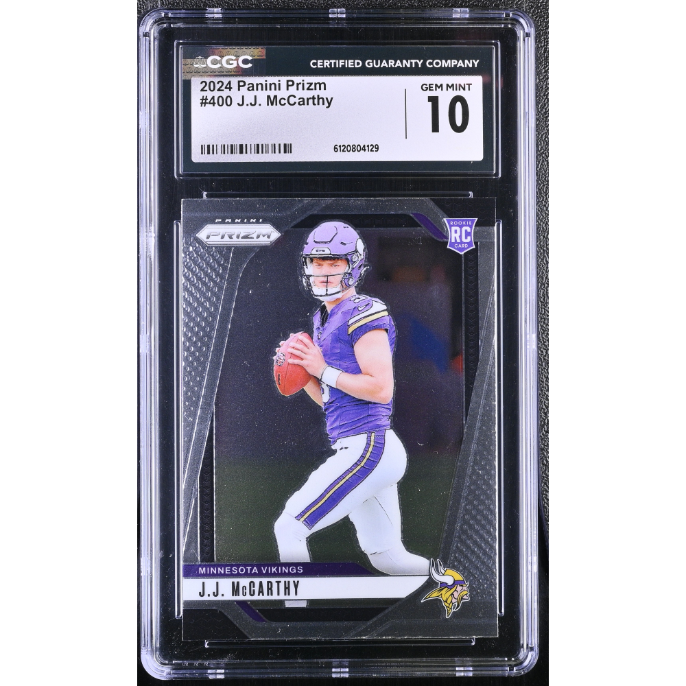 J.J. McCarthy 2024 Panini Prizm #400 RC (CGC GEM MINT 10) at PristineAuction.com