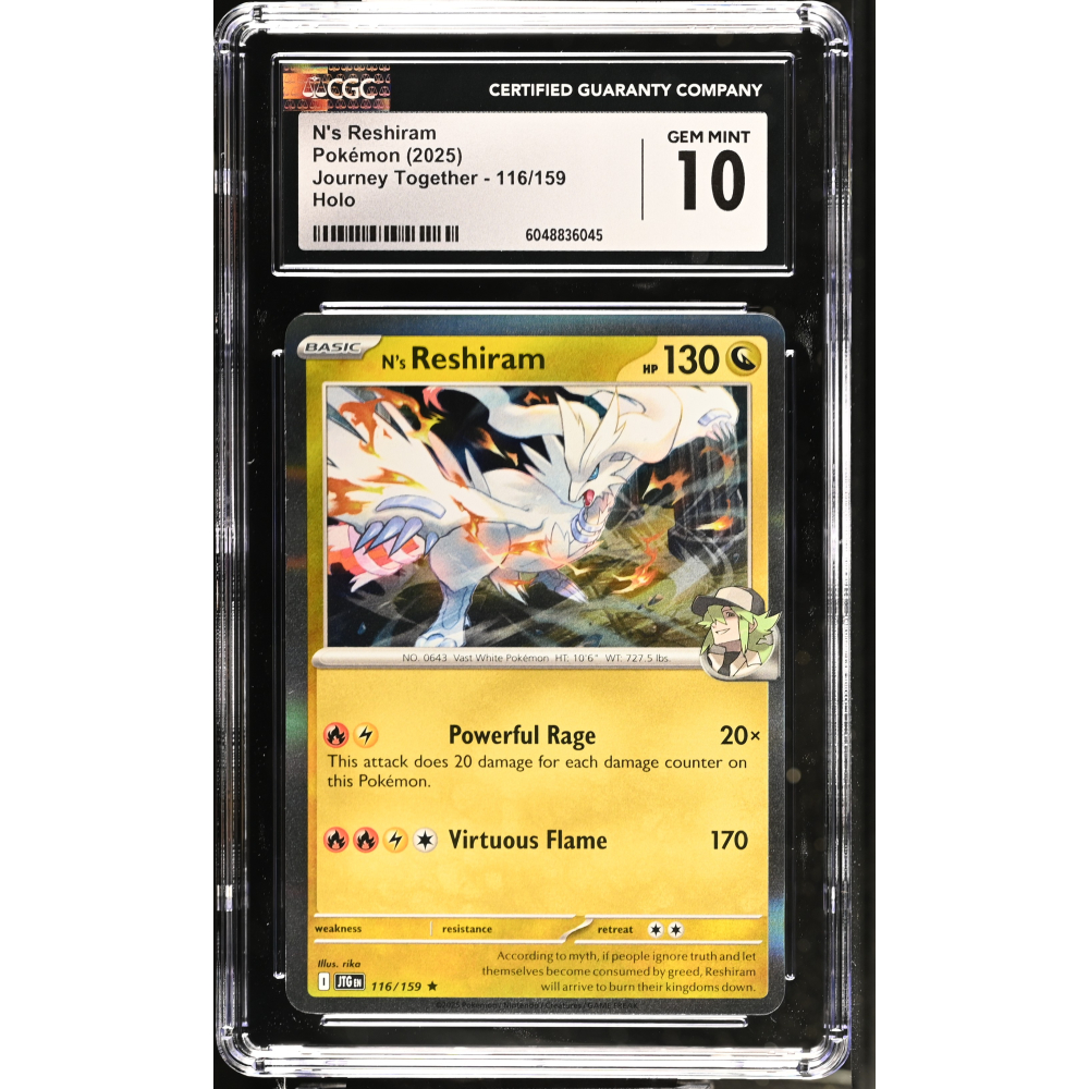 N's Reshiram 2025 Pokemon Journey Together #116/159 (CGC 10) at PristineAuction.com