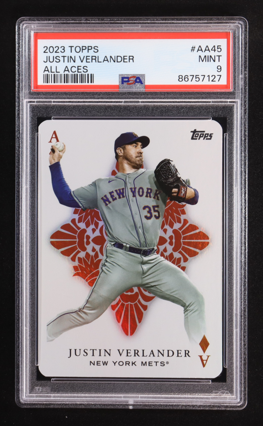 Justin Verlander 2023 Topps All Aces #AA-45 (PSA 9) at PristineAuction.com Justin Verlander 2023 Topps All Aces #AA-45 (PSA 9) at PristineAuction.com