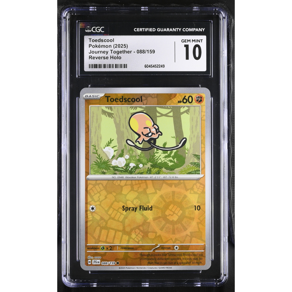 Toedscool 2025 Pokemon Journey Together #088/159 (CGC 10) at PristineAuction.com