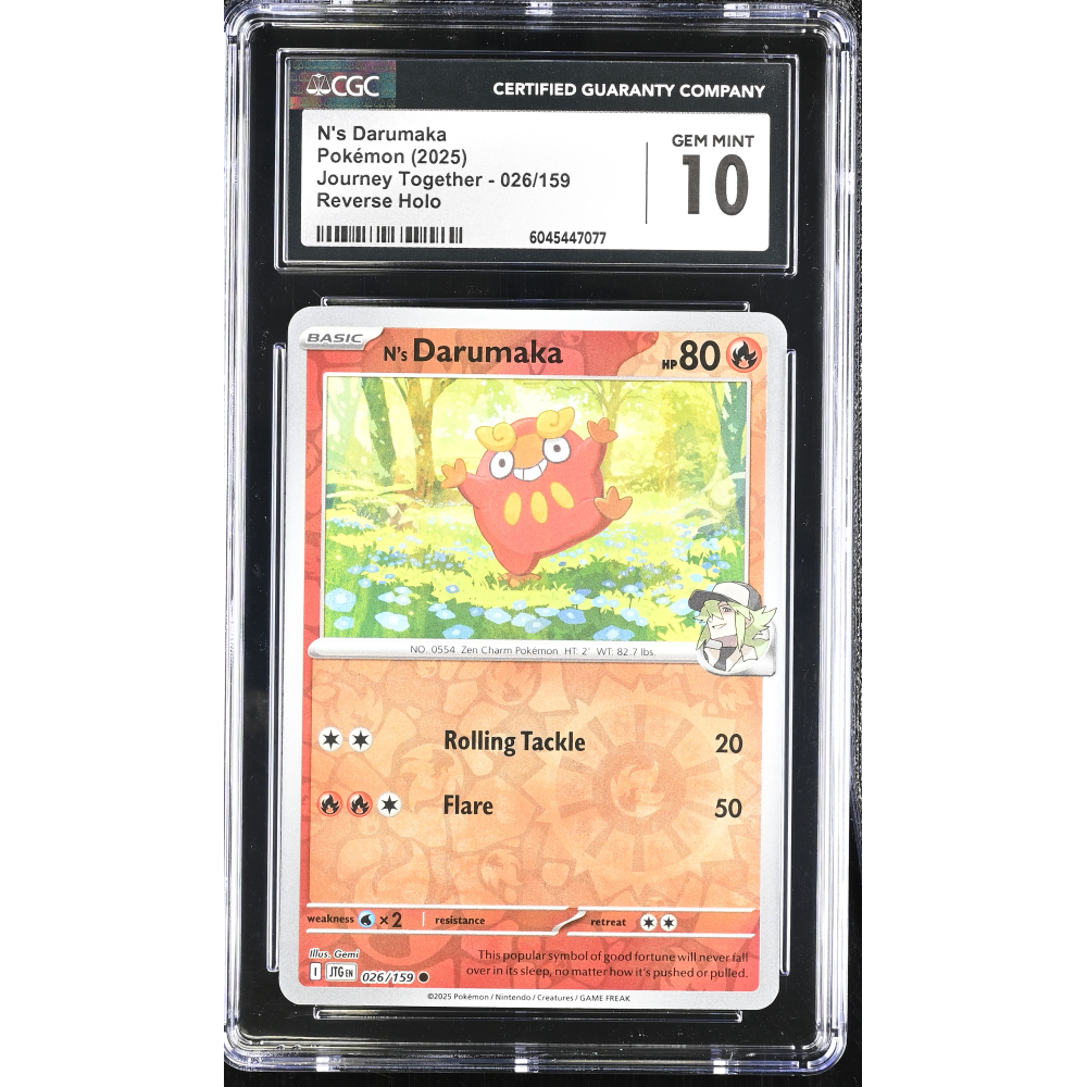 N's Darumaka 2025 Pokemon Journey Together #026/159 (CGC 10) at PristineAuction.com