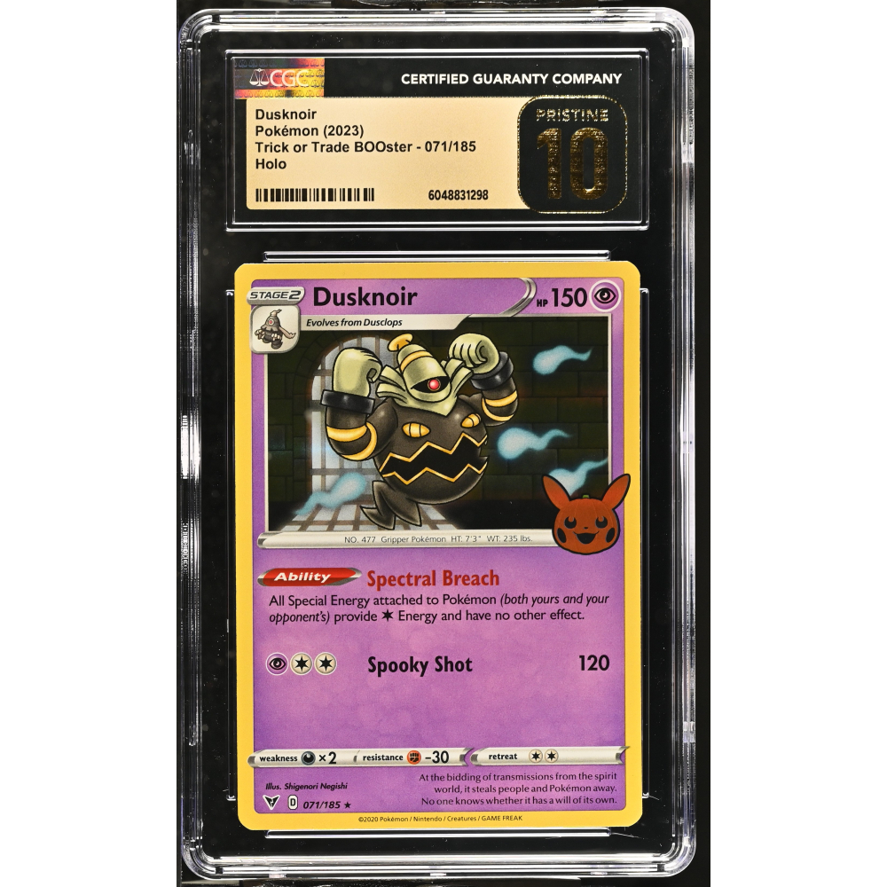 Dusknoir 2023 Pokemon Trick Or Trade BOOster #071/185 (CGC PRISTINE 10 | Black Label) at PristineAuction.com