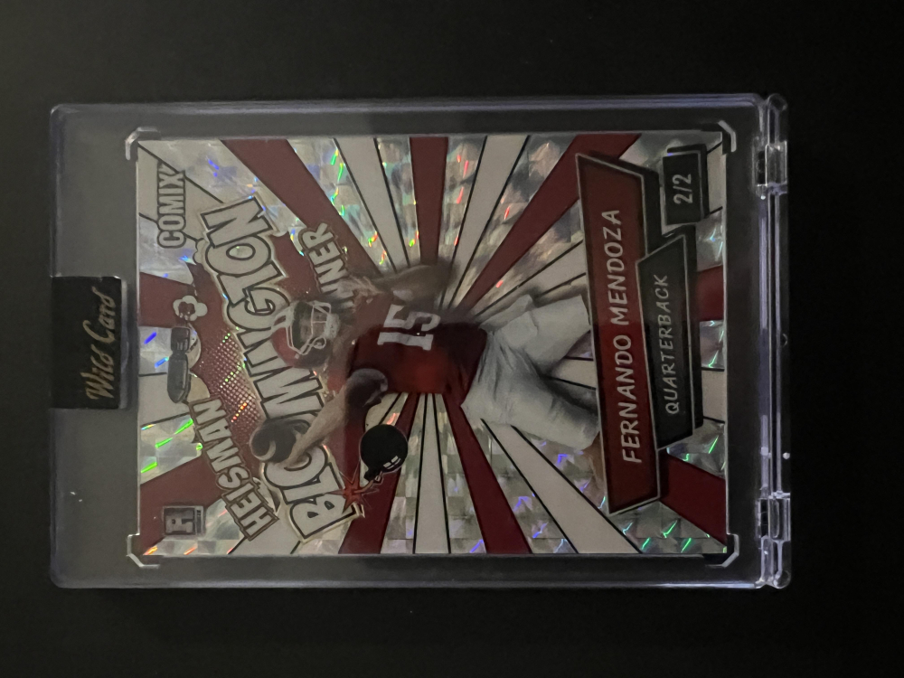 Fernando Mendoza 2025 Wild Card Comix Heisman Bloomington Winner #ACBL-FM03 RC #2/2 at PristineAuction.com Fernando Mendoza 2025 Wild Card Comix Heisman Bloomington Winner #ACBL-FM03 RC #2/2 at PristineAuction.com