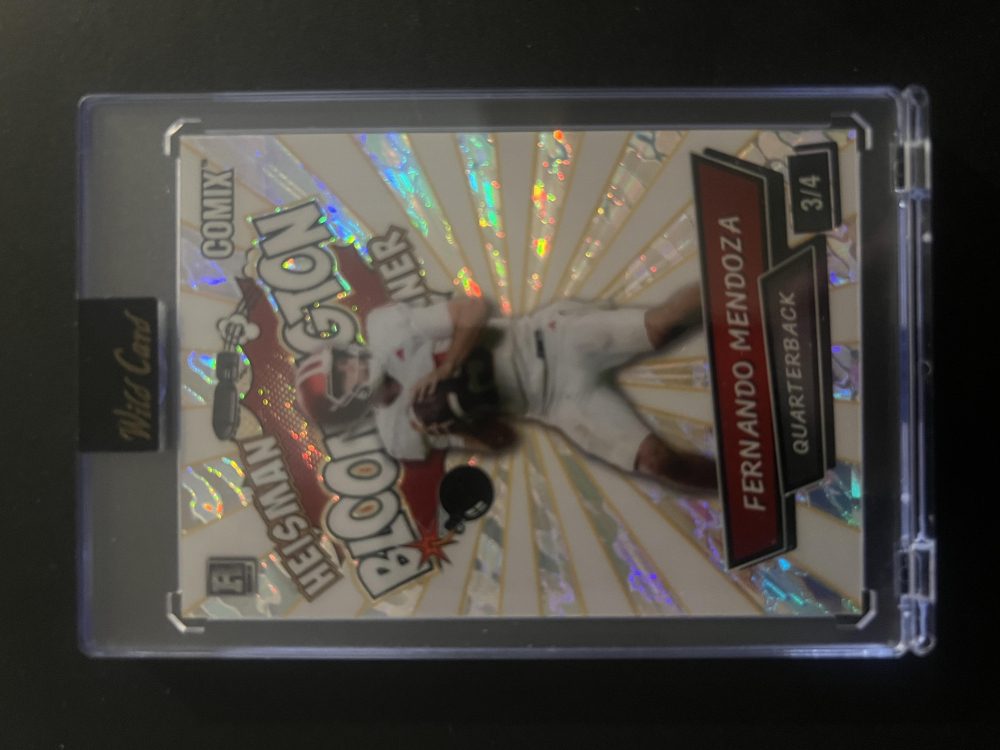 Fernando Mendoza 2025 Wild Card Comix Heisman Bloomington Winner #ACBL-FM05 RC #3/4 at PristineAuction.com Fernando Mendoza 2025 Wild Card Comix Heisman Bloomington Winner #ACBL-FM05 RC #3/4 at PristineAuction.com