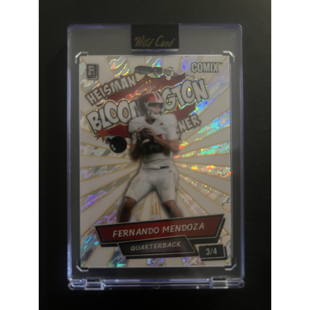 Fernando Mendoza 2025 Wild Card Comix Heisman Bloomington Winner #ACBL-FM05 RC #3/4 at PristineAuction.com