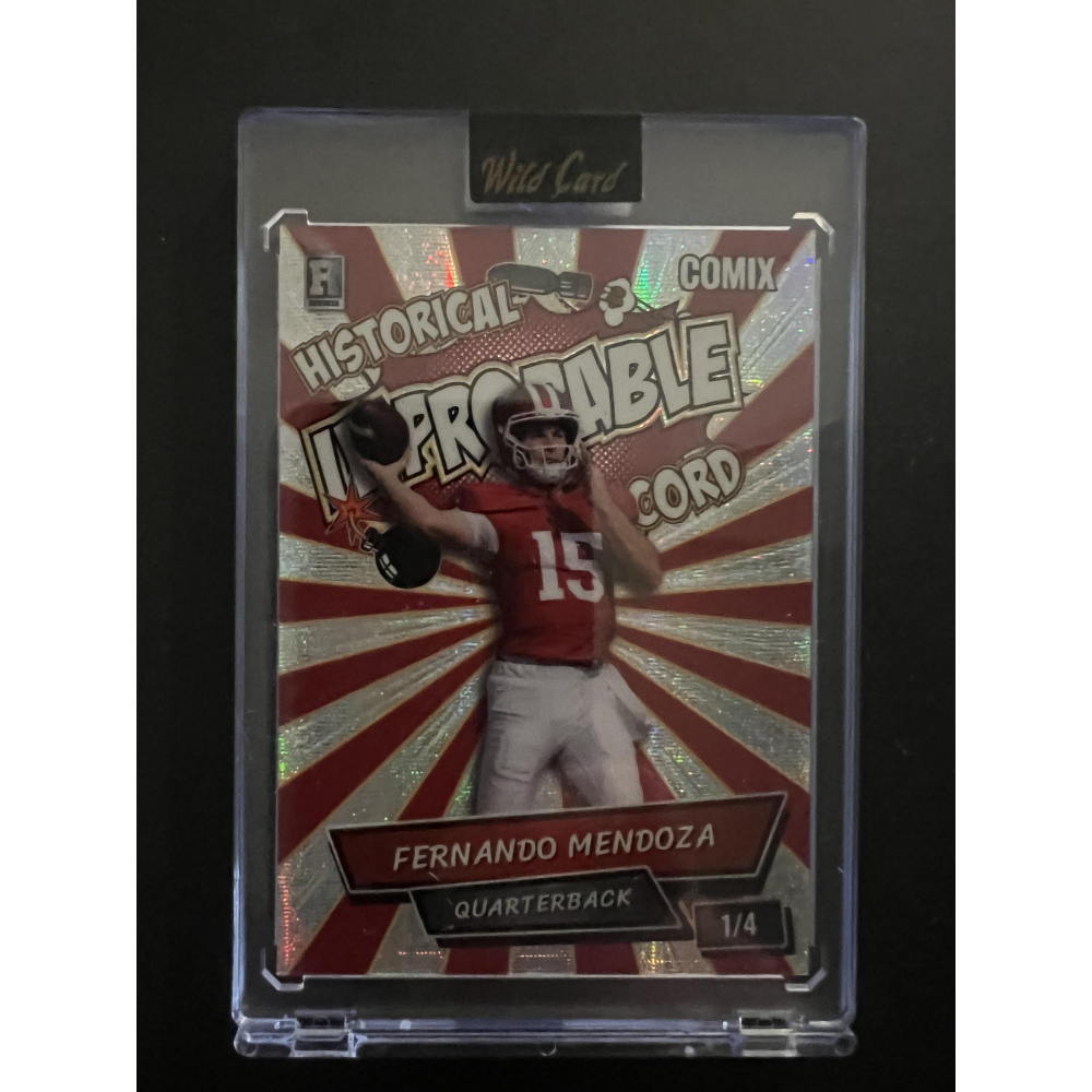 Fernando Mendoza 2025 Wild Card Comix 2025 Historical Improbable Record #ACIM-FM07 RC #1/4 at PristineAuction.com