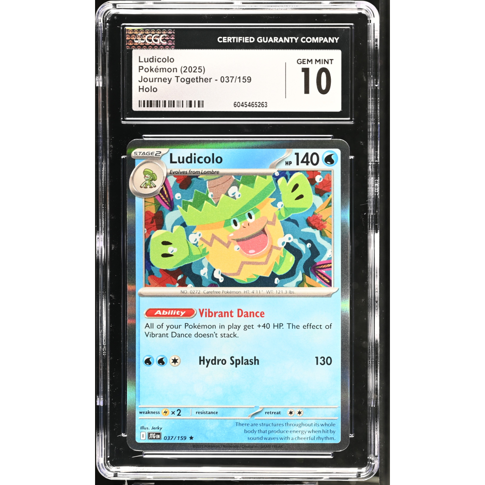 Ludicolo 2025 Pokemon Journey Together #037/159 (CGC 10) at PristineAuction.com