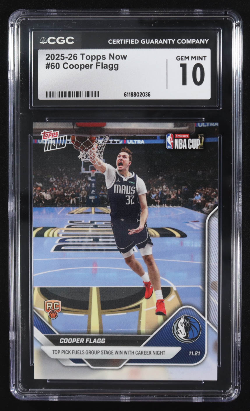 Cooper Flagg 2025-26 Topps Now #60 RC (CGC 10) at PristineAuction.com Cooper Flagg 2025-26 Topps Now #60 RC (CGC 10) at PristineAuction.com